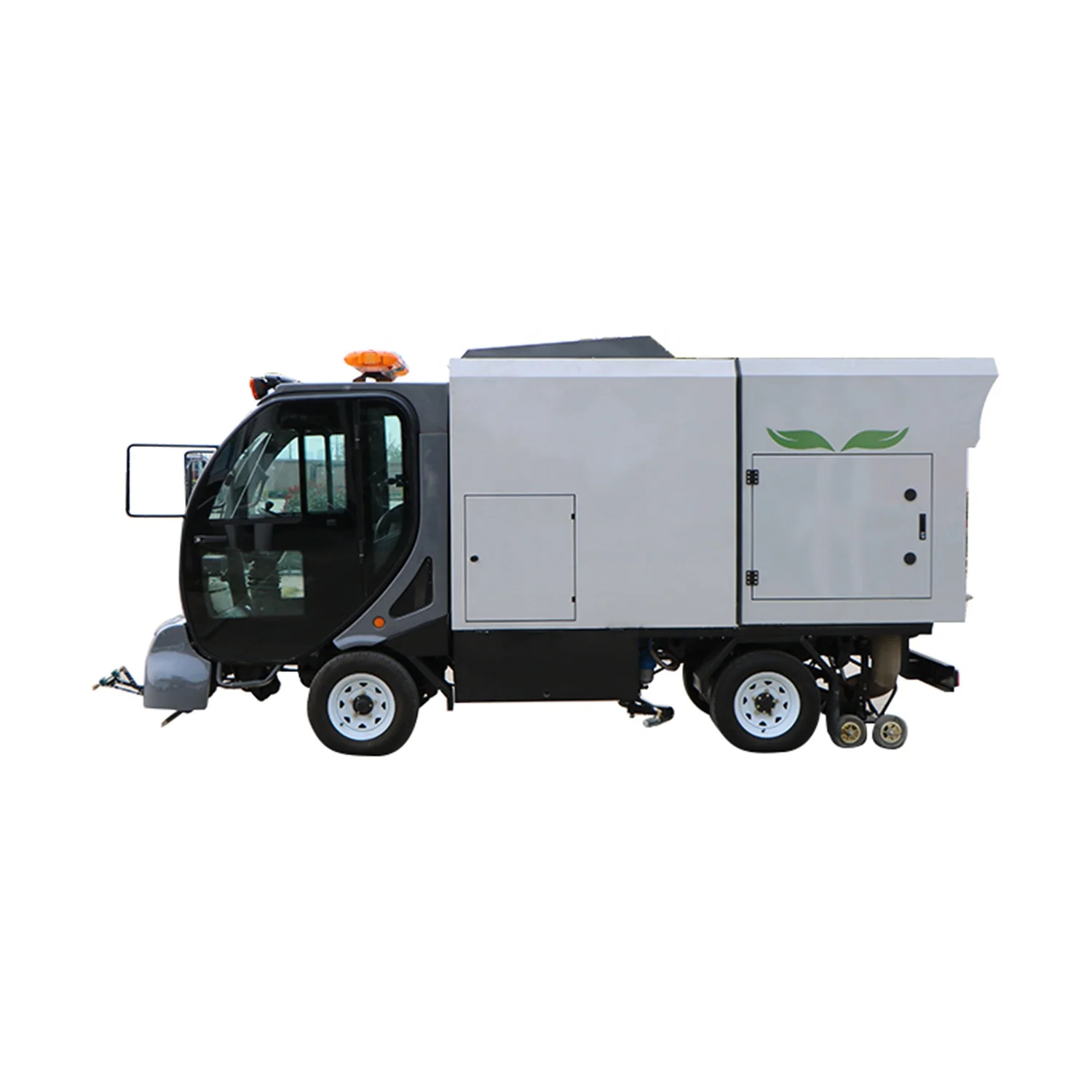 Электрический уличный грузовик для мойки высокого давления с водяным пистолетом и вакуумной всасывающей трубкой