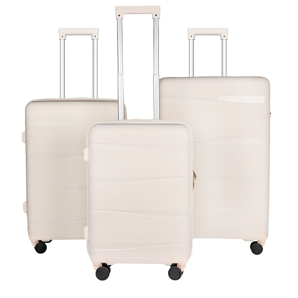 wholesale travel polypropylene trolley luggage set PP riding luggage cabin suitcase Koffer Hard Shell suitcase