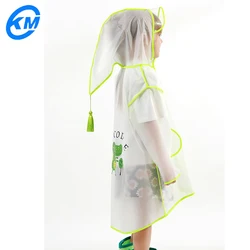 Cheap child raincoat PVC material rain poncho EVA new design raincoat for children