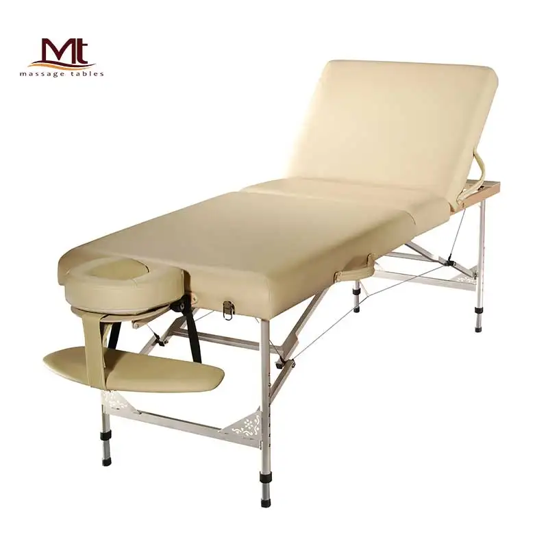 Vigor-Jazz Liftback 3 Section Aluminum Massage Bed camillas para masajes usadas Table De Massage Spa Bed