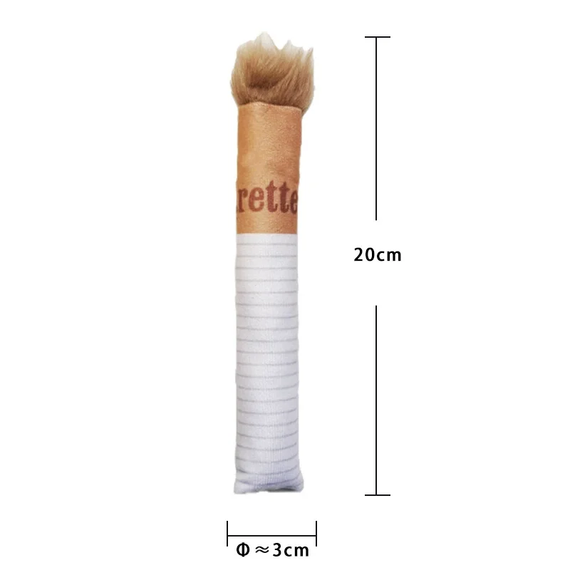 Ready to Ship Bite-Resistant Molars Plush Chew Squeaky Funny Fun Innovative Cigarette Pet Dog Toys for Dogs