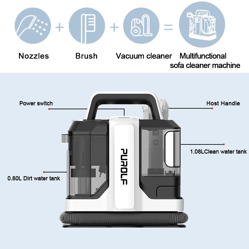 Popular Portable Corded Wet and Dry Vacuum Shampoo Sofa Cleaner Machine Home Water filter Upholstery Pet Spot Cleaner Carpet