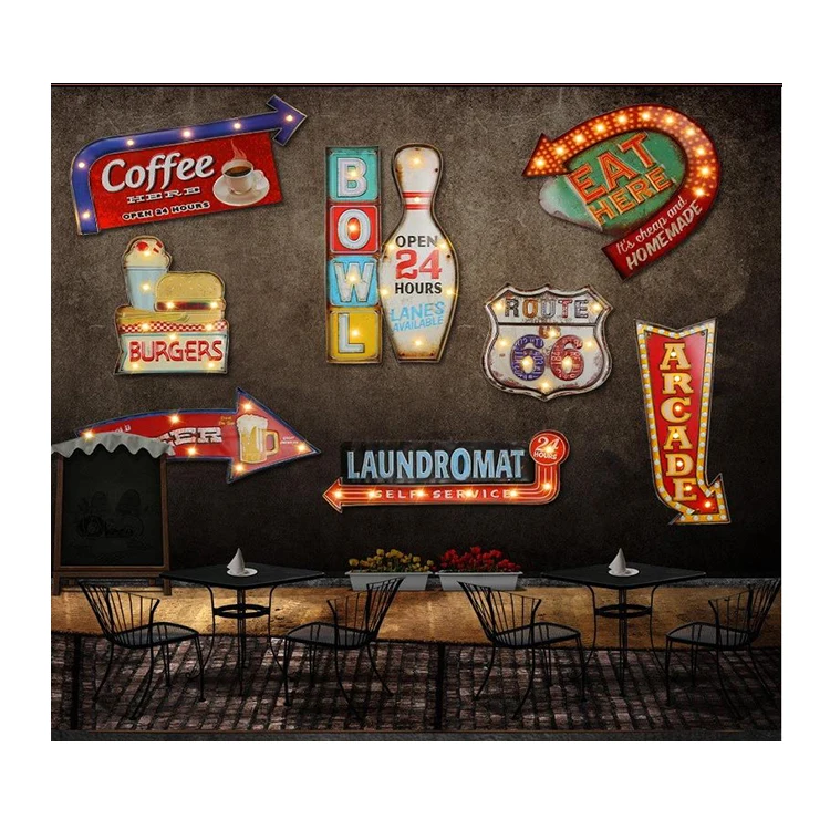 Hot Wholesale Decorative Sign Pub Bar Restaurant Cafe Neon Light Led Sign Board