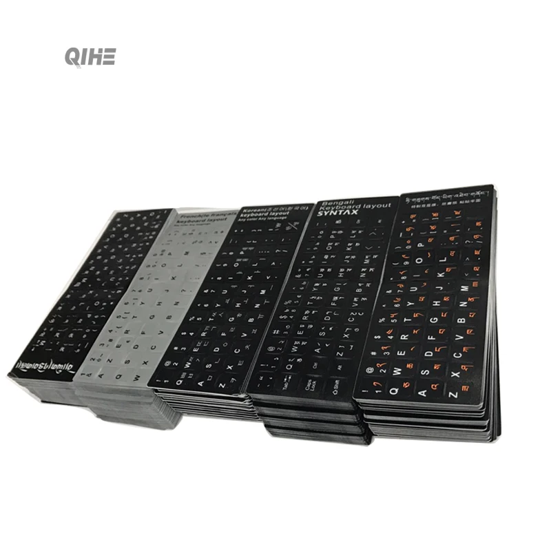 Пользовательский дизайн наклейки на клавиатуру компьютера русский/корейский/французский/испанский/Арабский