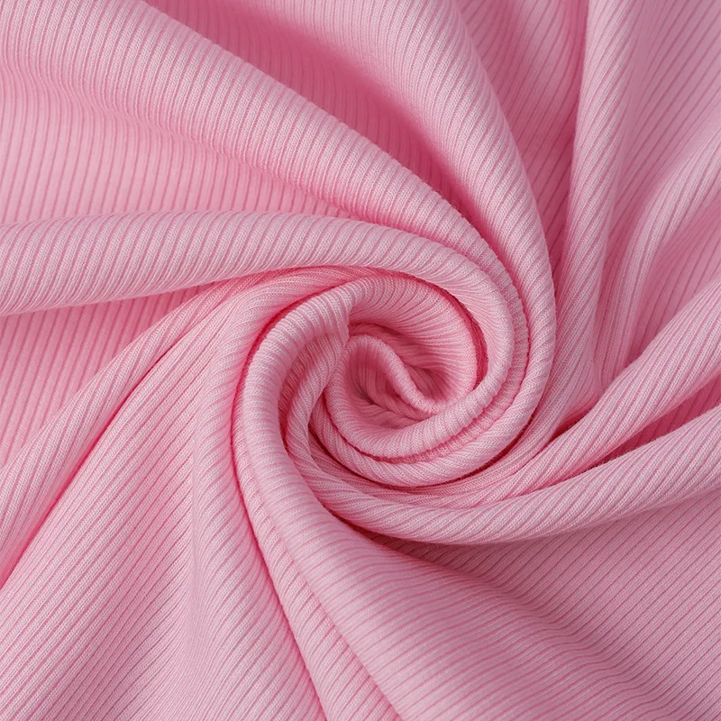 Brand 2x2 rib knit fabric organic thailand 47% rayon 48% cotton 5% spandex fabric fabrics wholesale kids clothing