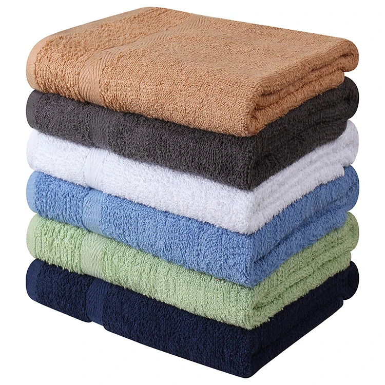Medium Bath Towel Set Highly Absorbent Quick Drying Premium Cotton Bathroom Towels with Custom Logo Embroidered Wash Clothes