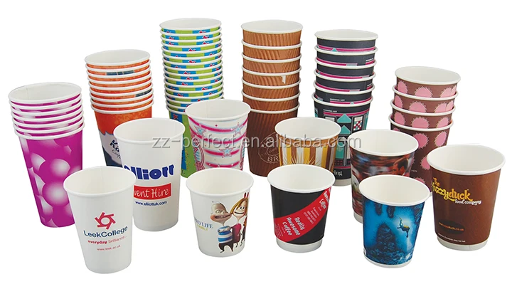 Full color flexo printing disposable logo coffee paper cup fan blank roll label printer machine