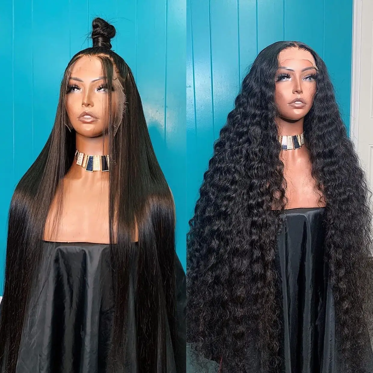 Wholesale Brazilian 13x6 HD Human Hair Transparent Lace Front Wig for Black Women, Deep Wave 13*4 HD Swiss Lace Frontal Wigs