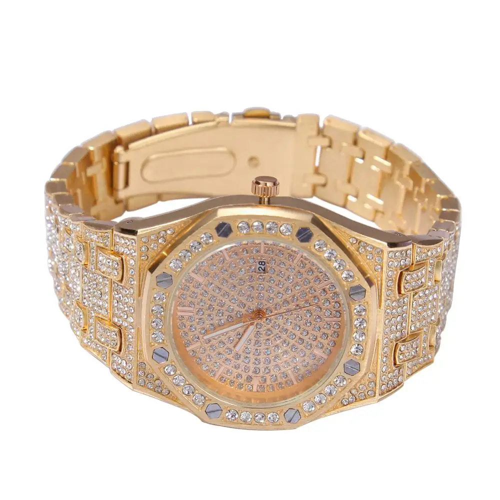 2020 new multi style 18K Gold Watch Men  Diamond Iced Out Watches Top Brand Luxury High Quality Male luxury quartz watch men