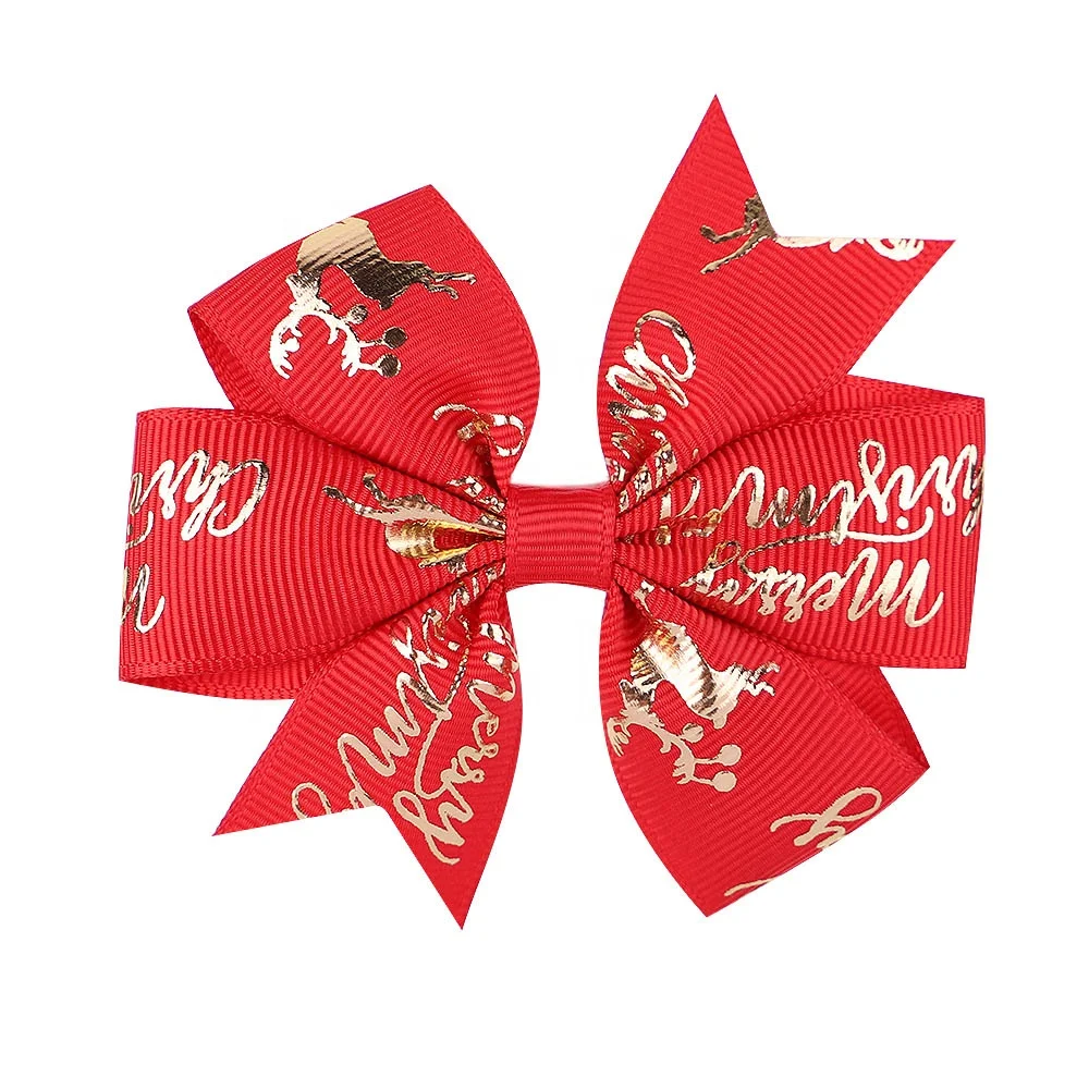 E-Magic hot selling 196 Colors Polyester hair bows Customizable logo hair bows colorful hair bow for girls