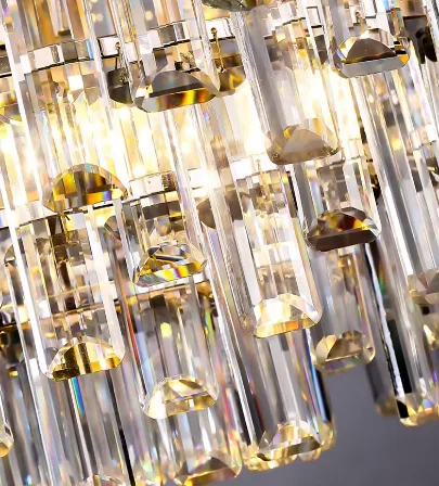 Modern Luxury Noble Golden Square Luxury Crystal Pendant Light Living Room Office Company High end Pendant Light