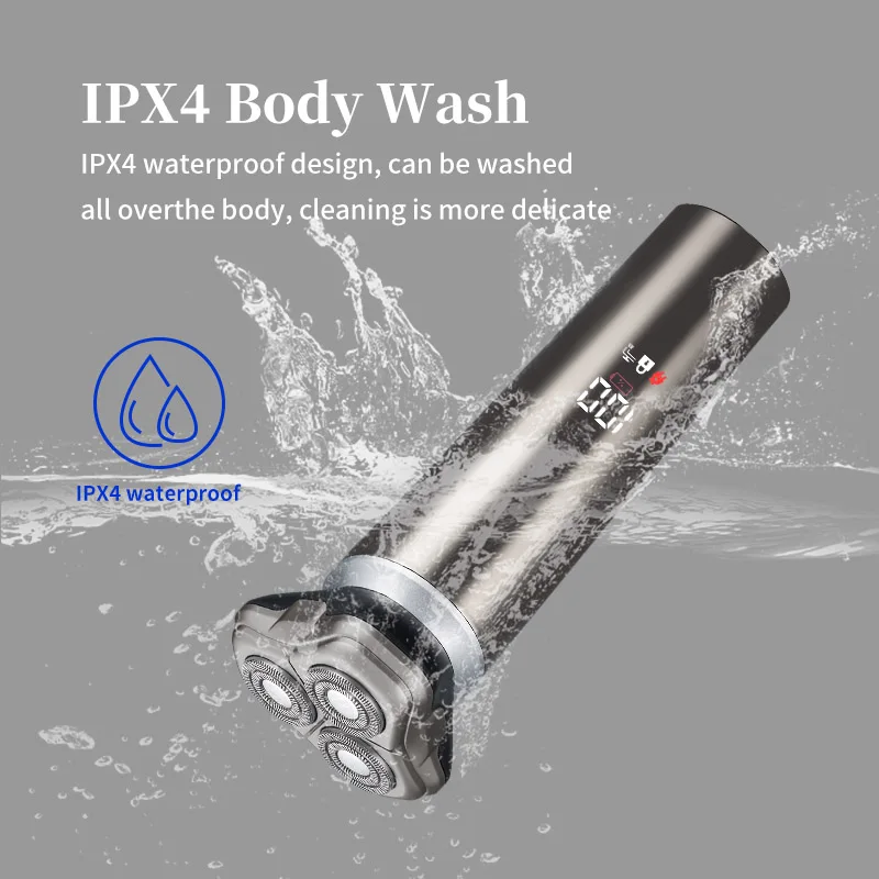 Factory Direct Sale IPX4 Washable Design 3D All-around Shaving Intelligence Rechargeable Men Shaver