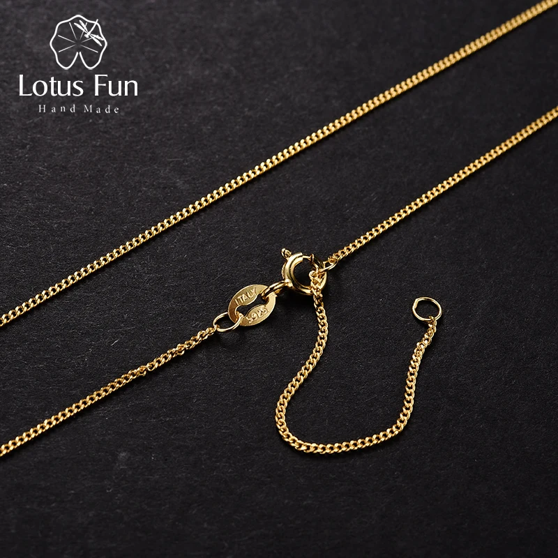 Wholesale Price Hip Hop 9 14 18 K Gold plated  925 Sterling Silver Necklace Chain For Women Fine jewelry