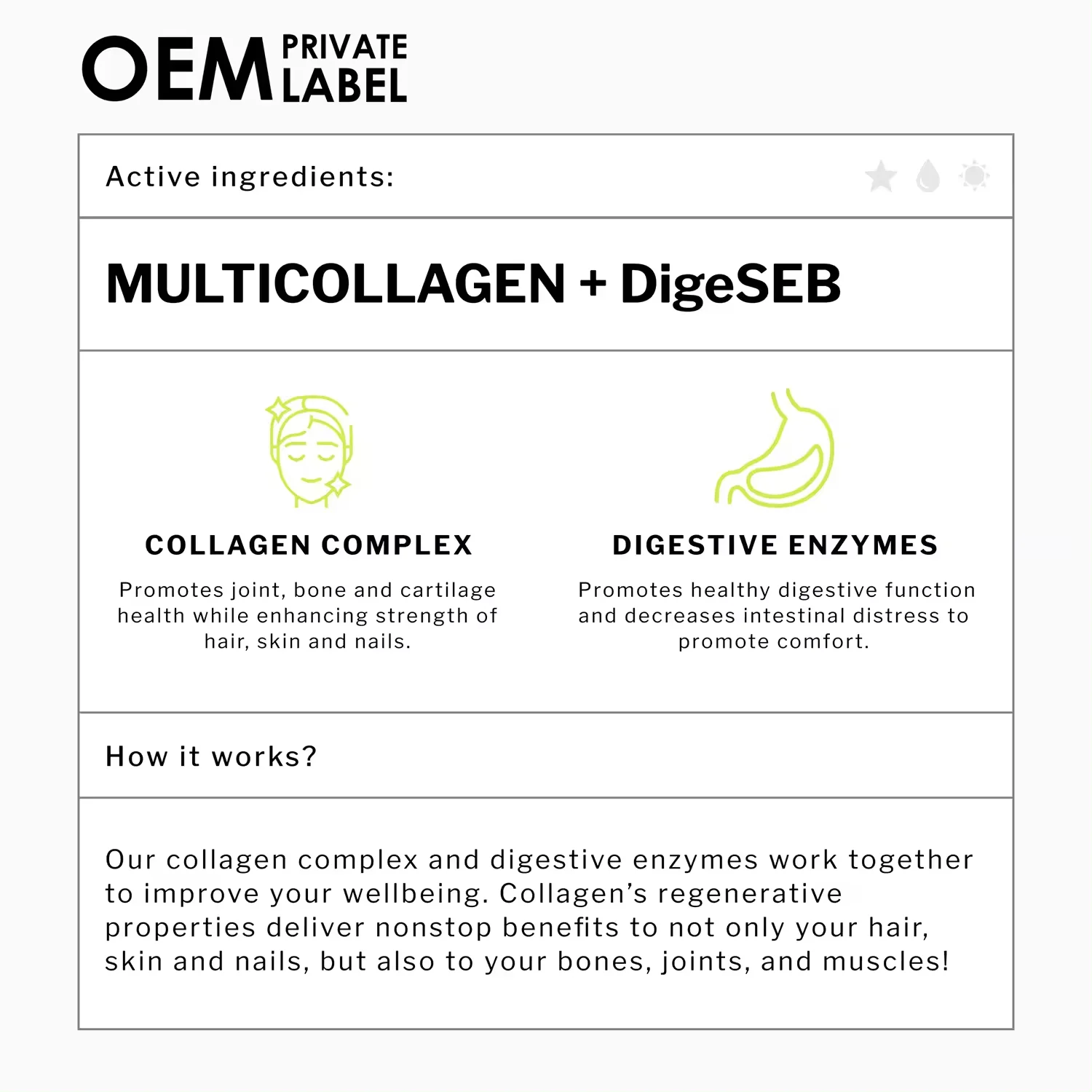 Biocaro Vitamins Multi Collagen Supplement Complex Hydrolyzed Multi Collagen Capsules Peptides for Skin, Wrinkles