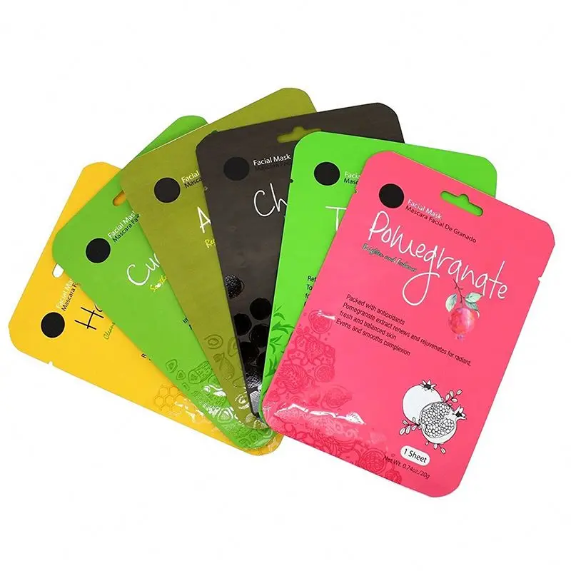 Cucumber Pearl Aloe Vera Green Tea Private Label Face Mask Skin Care Whitening Hydra Sheet Facial Mask red mask