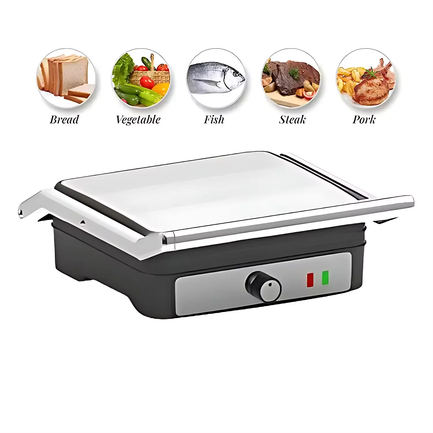 Hot Sale Electric Griddle Stainless Steel Contact Press Grill  Panini Grill Household Equipment