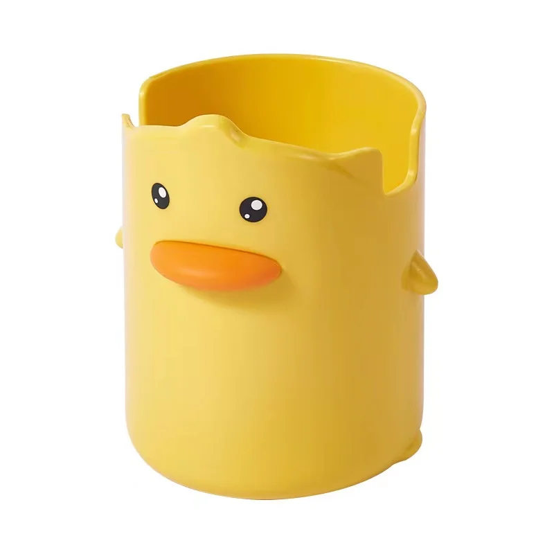 Cartoon little yellow duck student creative pen holder stationery storage pen holder desktop decoration