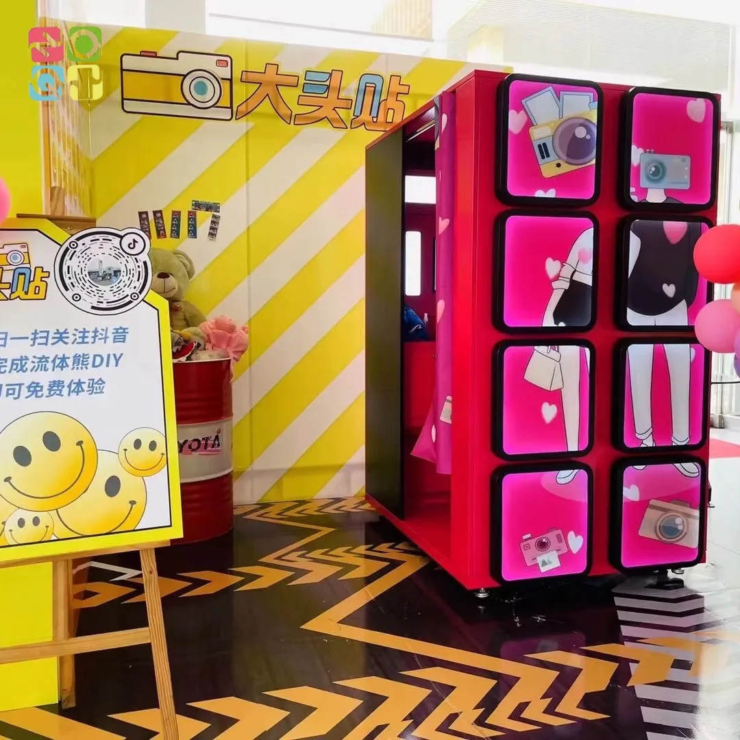 Coffee Shop Korean Photo Booth Vending Machine All-in-one Portable Self-service Photo Booth Coin Operated Led Photo Booth