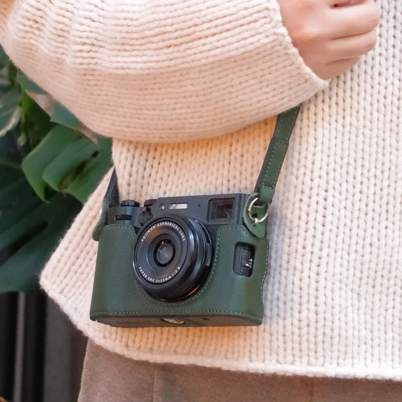 Высококачественный чехол из натуральной кожи для камеры Fujifilm