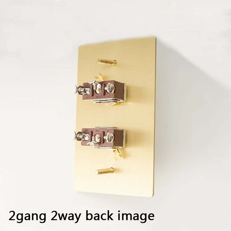 Gloden Brass Toggle Switch CE 220V US Standard Home Bar Hotel Customized Electric Pull Switch 1GANG 2GANG 2WAY 3WAY Dimmer