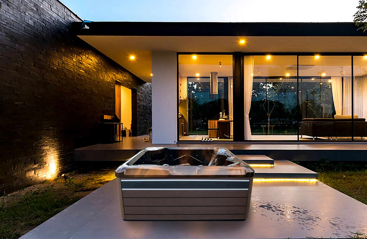 2 Lounge New Outdoor Massage Bathtub Whirlpool Spa Hot Tub