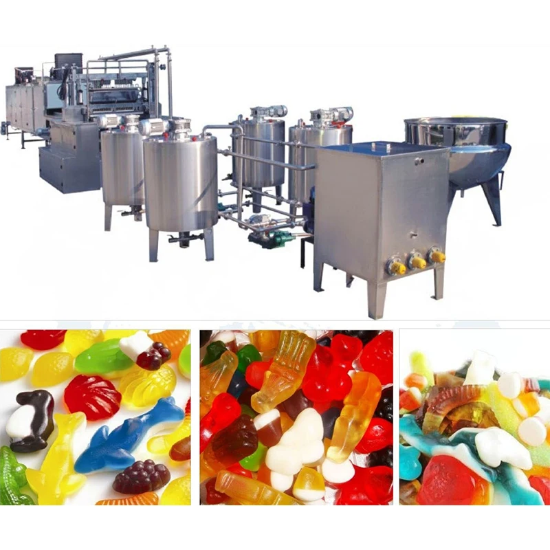 Haitel Automatic Sweets Candy Equipment Gelatin Fudge Soft Bear Jelly Candy Machine Production Line Gummy Candy Making Machine