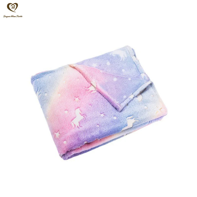 Songmai Luminous Star Shining Blanket Decoration Baby Gift Blanket Throw Blanket Glow In The Dark