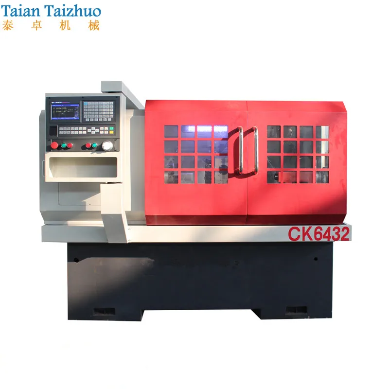 3 Axis Fanuc CNC Lathe Machine CK6432 With Casting Body