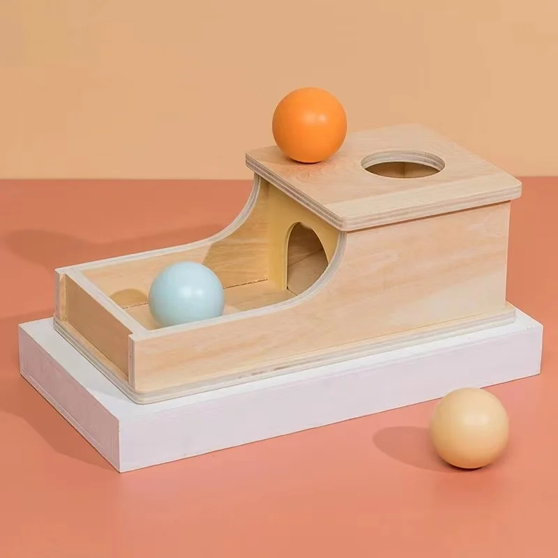 Montessori Spinning Wooden Musical Rainbow Drum With Bell Kids Educational