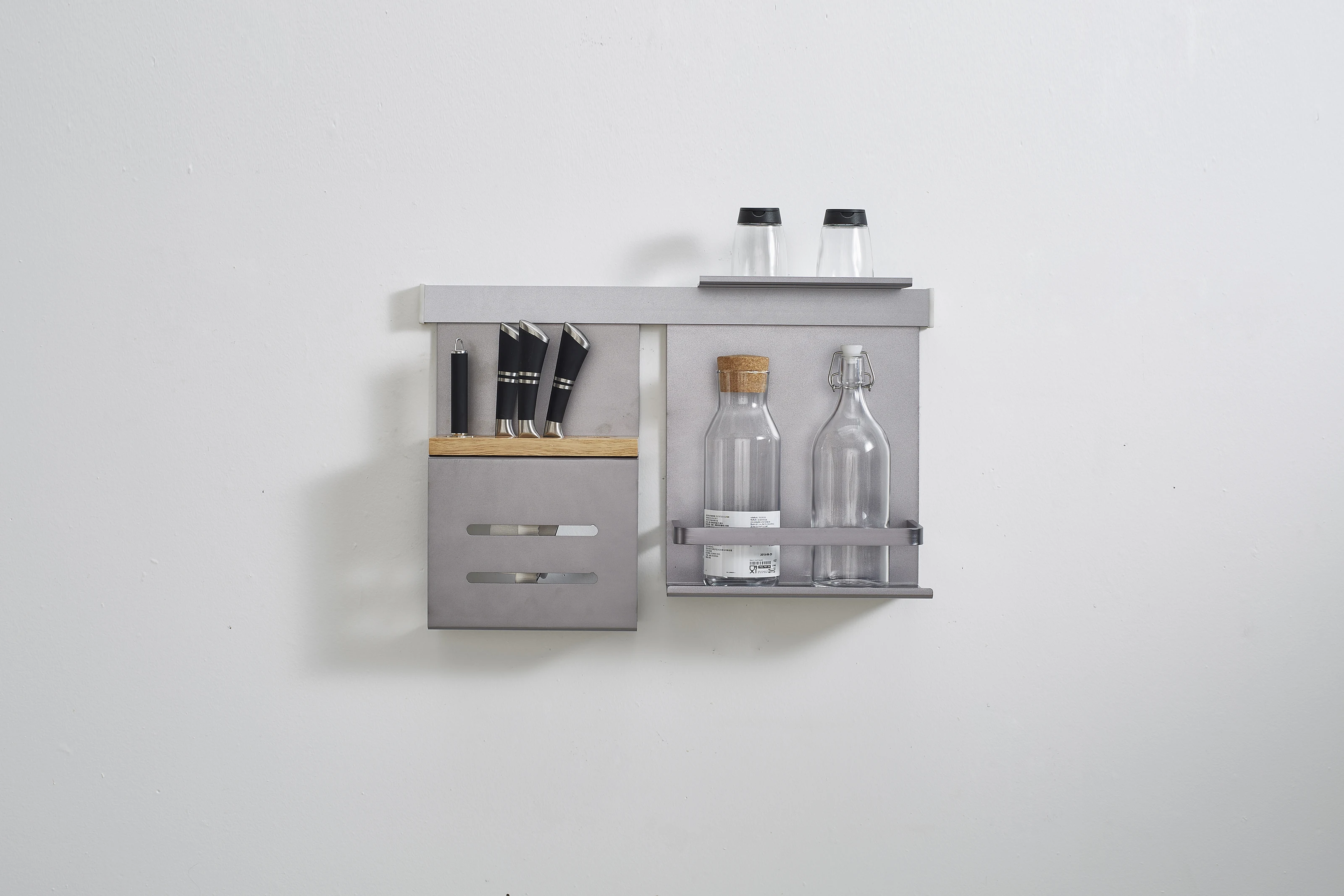 12 Pcs/Set Anti Rust Anti Sacrtchers Wall Mounted Aluminum Kitchen Storage Rack