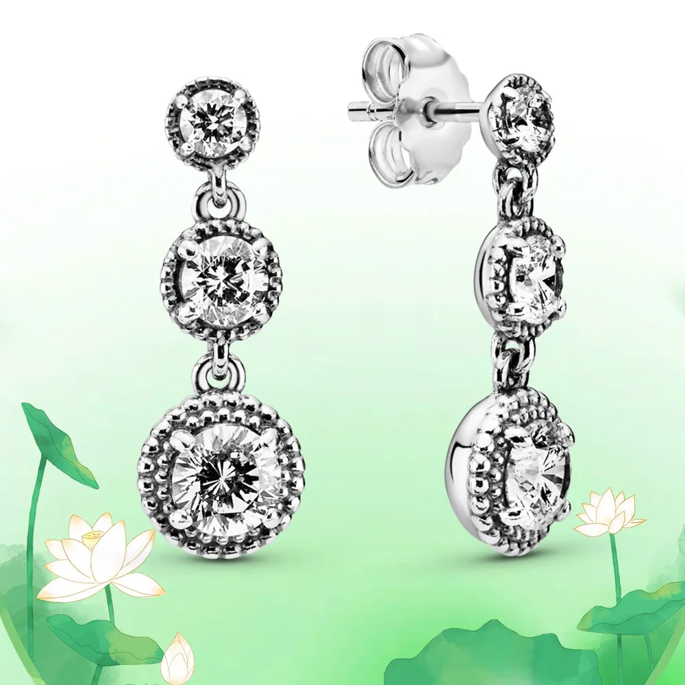 Elegant  925 sterling silver stud earrings for holiday gifts to family friends Dubai Silver Glitter party premium jewelry