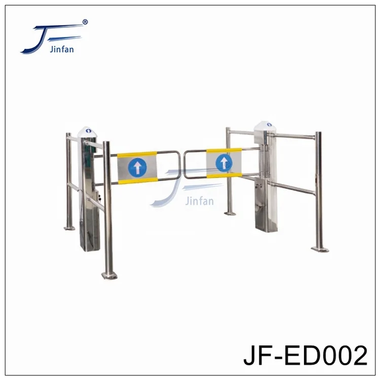 304 stainless steel supermarket checkout swing barrier turnstiles security access sensor control entrance exit gate