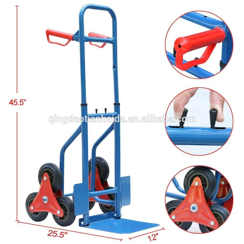 Six Wheel Platform Stair Climbing Hand Trolley