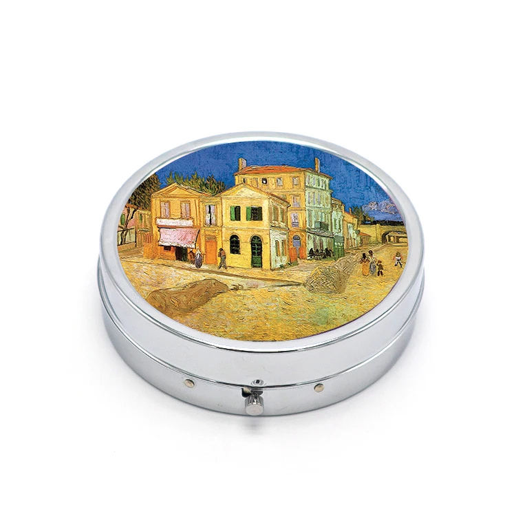 Переработка 7 дней дорожный контейнер для таблеток коробка для драгоценностей контейнер для таблеток из нержавеющей стали металлический контейнер для хранения лекарств с зеркалом