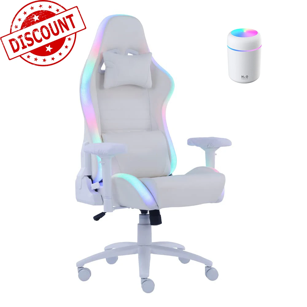 Высокое качество Silla Para Juegos Sri Lanka кресло для массажа 180 градусов 2d искусственная кожа белые Rgb светодиодные голубые игровые кресла
