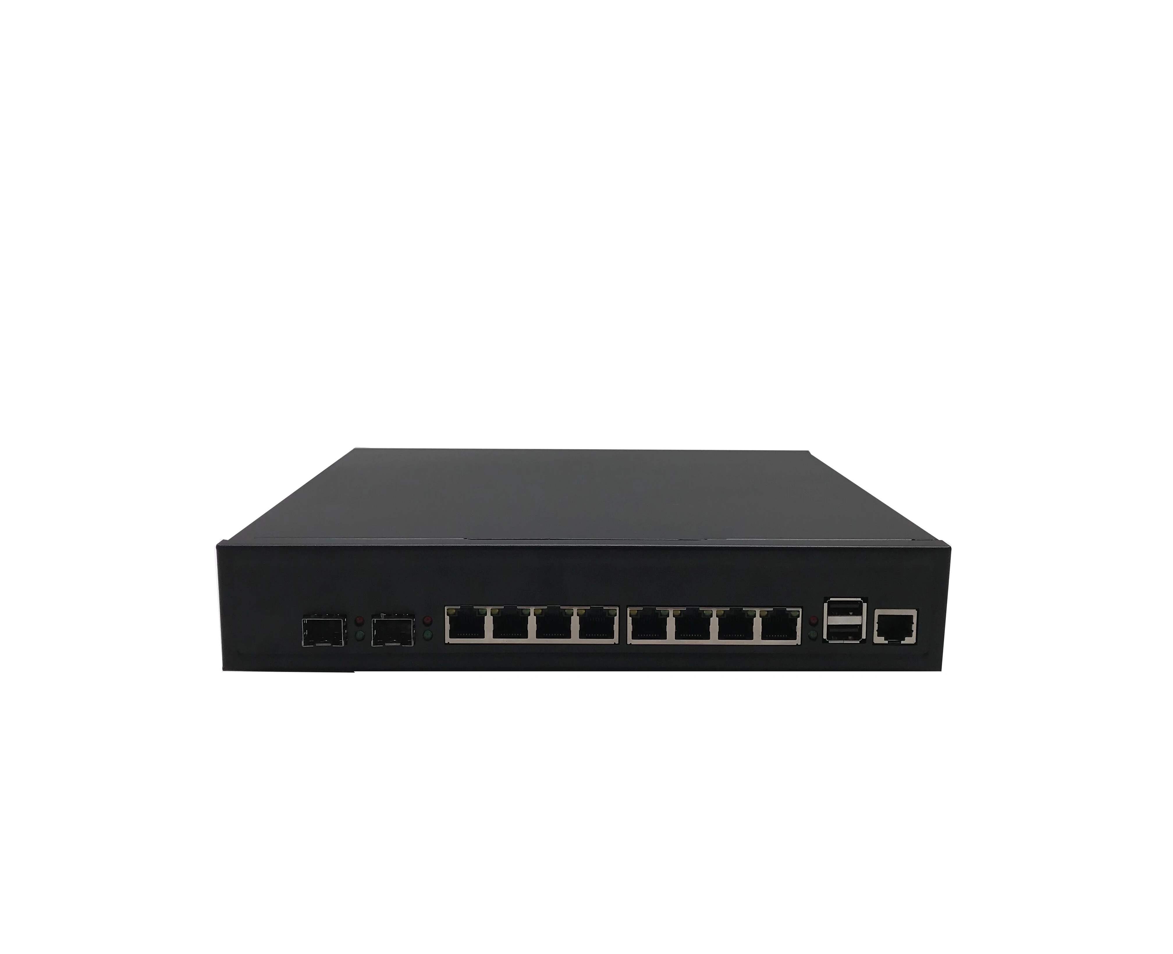 Compact Desktop Network Appliance with Intel Celeron 3865U 1.8 GHz Dual Core Processor 8 LAN 2 SFP