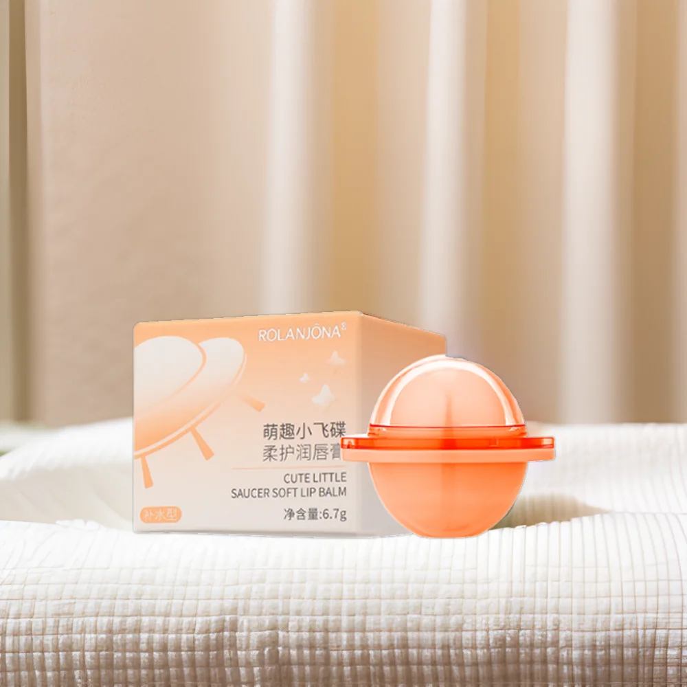 Hot Sale Private Label Rolanjona Nourishing Smooth Skin Care Moisturizing Natural Plant Extract Cute Little Saucer Soft Lip Balm