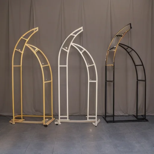 New Customization Wedding Props Arch Gate Horn Outdoor Lawn Wedding Flower Rack Curved Arch Stage Background Flower Arch