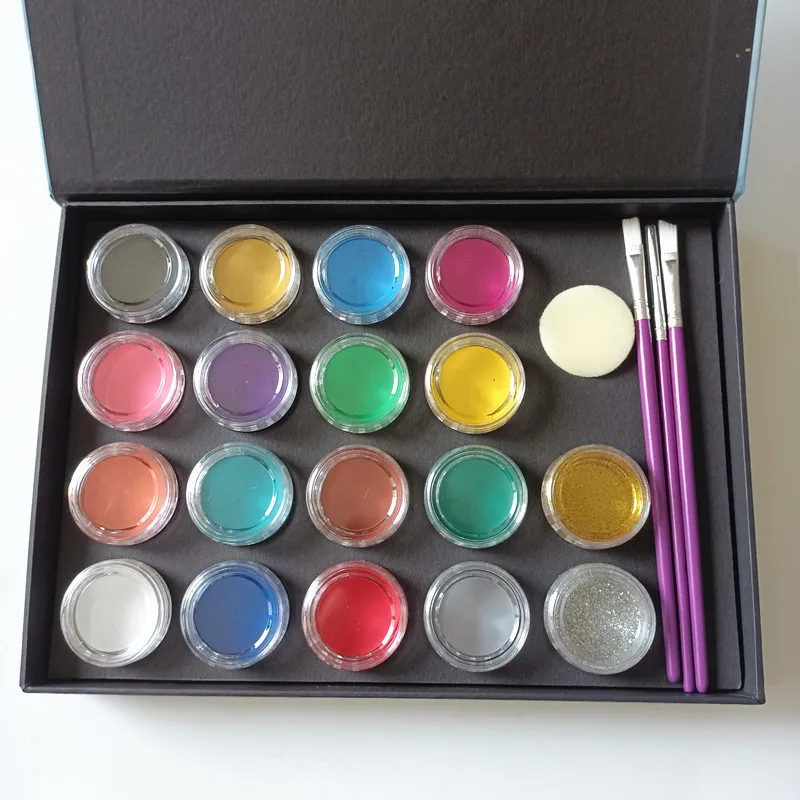 Professional Nontoxic Kids Face Paint Good Coverage Party Supplies 18 Color Palette