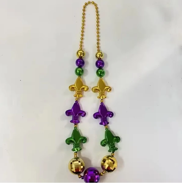 Mardi gras Бисер ожерелья и бусины mardi черный золотой пластиковый карнавальный дизайн