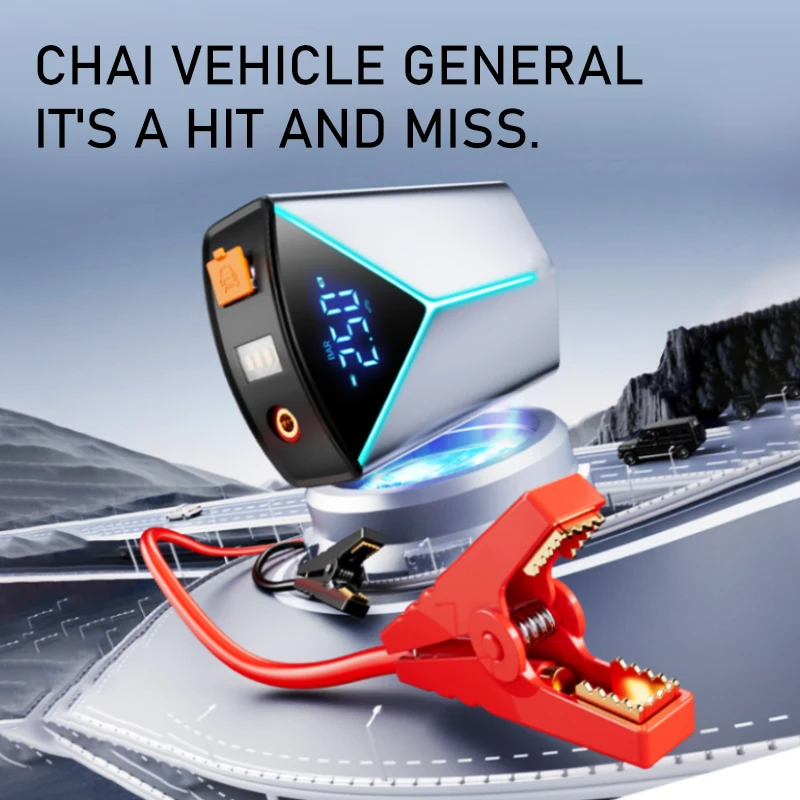 10000mAhcapacity 14.8V Peak 1000A Jump Starter Air Compressor 150 Psi Portable Car Emergency Tools Tire Inflator Car Jp Starter