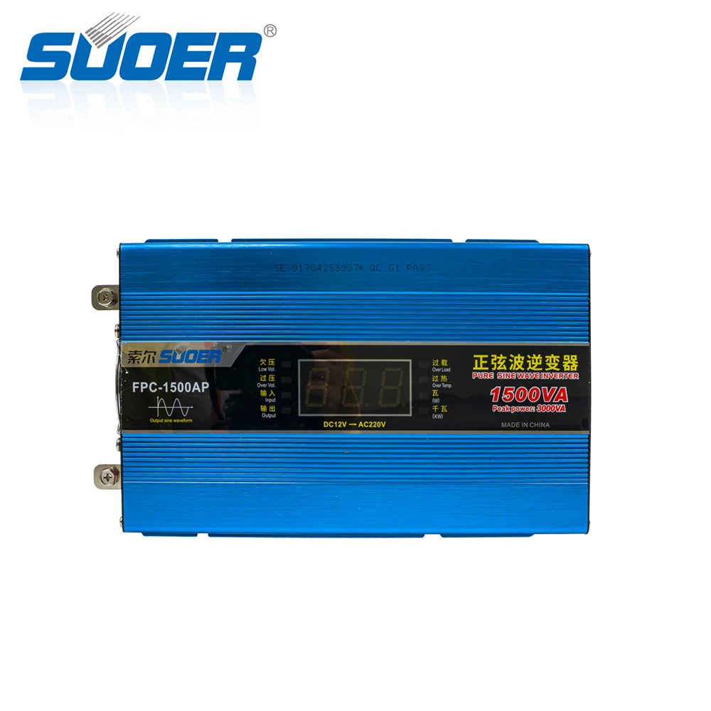 Hot sale 1500 Watt  power inverter used home high-power appliances 1500w pure sine wave inverter