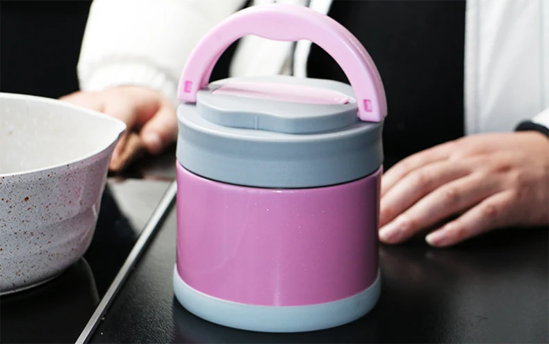 Vacuum stainless steel  thermos lunch box  foldable  handle  in stocks