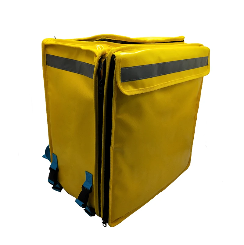 New Arrival Large Capacity Insulated Food Delivery Bag Waterproof Expandable Food Backpack Delivery PVC ODM Yellow 45*45*45cm *