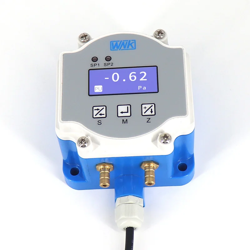 High Accuracy HVAC Differential Pressure Transmitter Monitor With Display For Clean Room