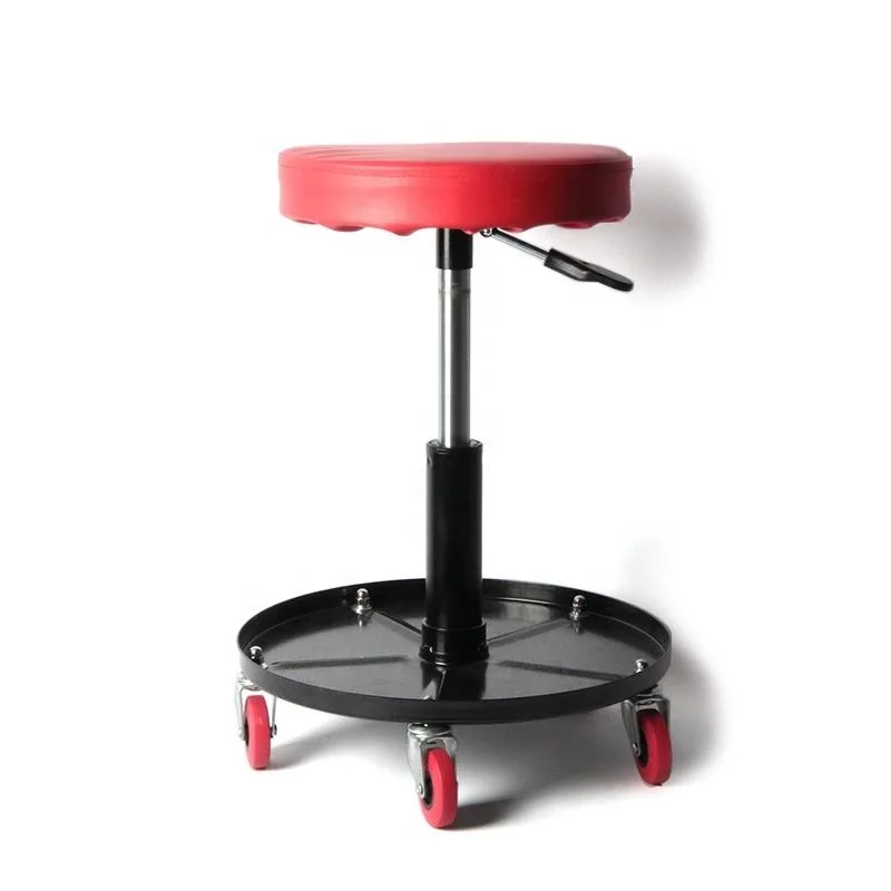 Adjustable Creeper Chair Garage Stool Seat With Rolling Wheel For Detailing