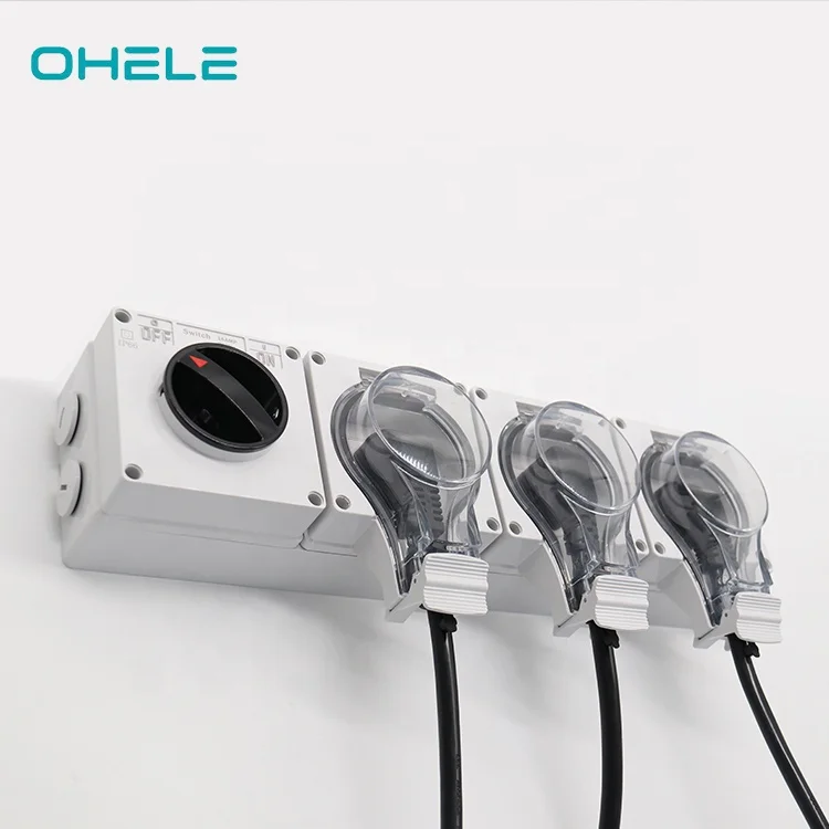 Водонепроницаемые промышленные настенные выключатели IP66 в английском стиле, 250 В, 16 А