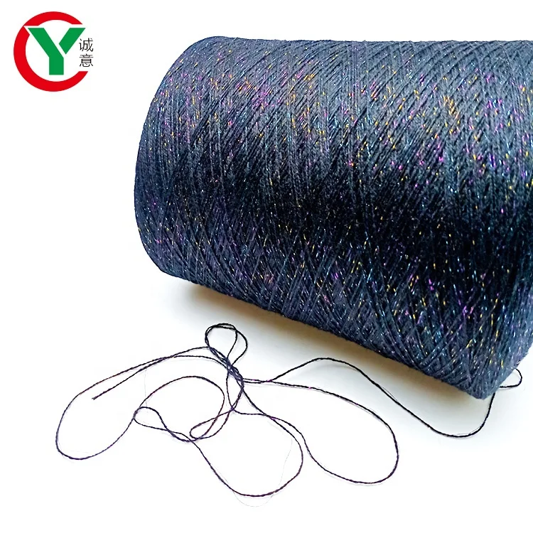 
factory sale acrylic blend yarn twisted gold metallic for knitting sweater / metallic blend fancy yarn 