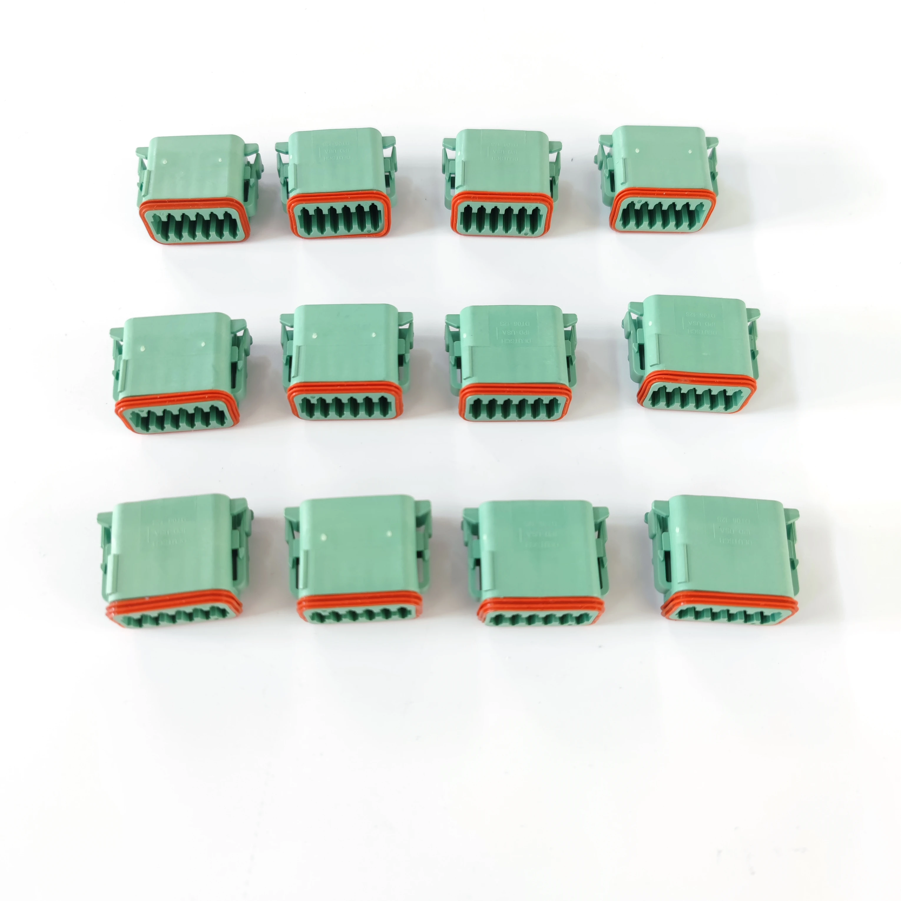 12 Pin Automotive Housing Deutsch DT Series Car Electrical Wire Female Connector Green DT06-12SC