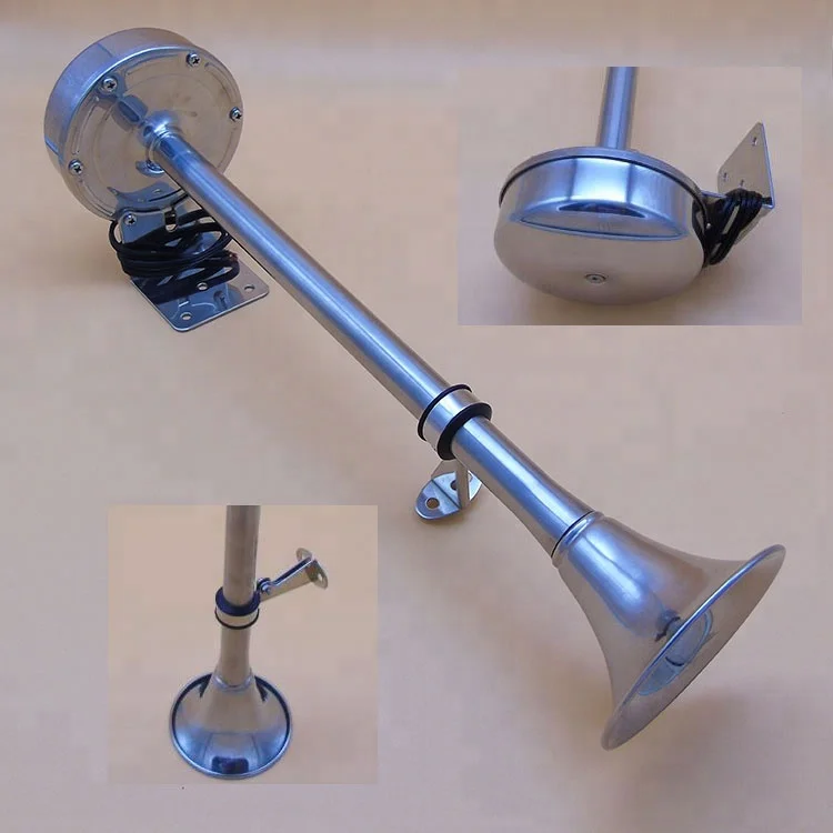 Good Twin Stainless Steel Waterproof Marine Electric Trumpet Air HornTwin Speaker Dual Horn Tweeters Boat-Yacht-Truck